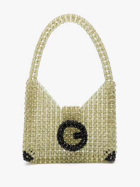  Germanier bead-embellished two-tone shoulder bag