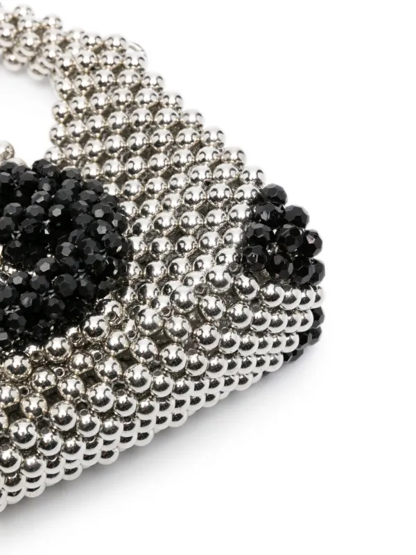 トートバッグ GERMANIER Beaded bag - Germanier - Beads - Silver Germanier bead-embellished Tote Bag | Silver | FARFETCH