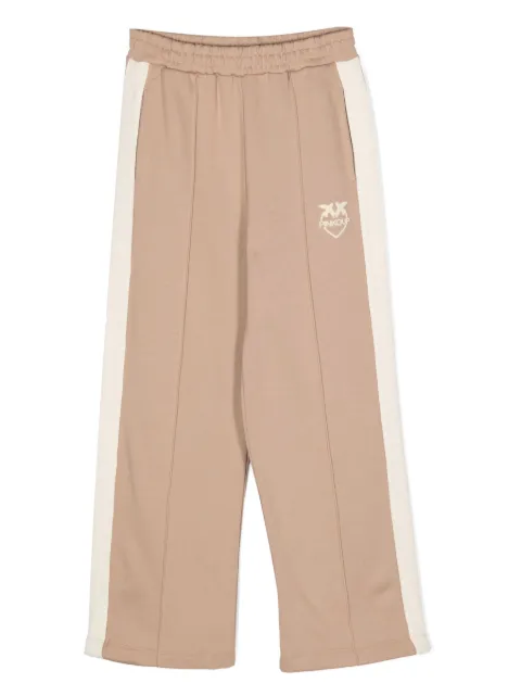 Pinko Kids logo-print straight-leg trousers