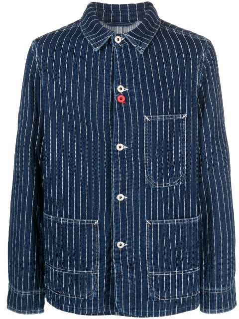 Kenzo logo-patch striped jacket Men