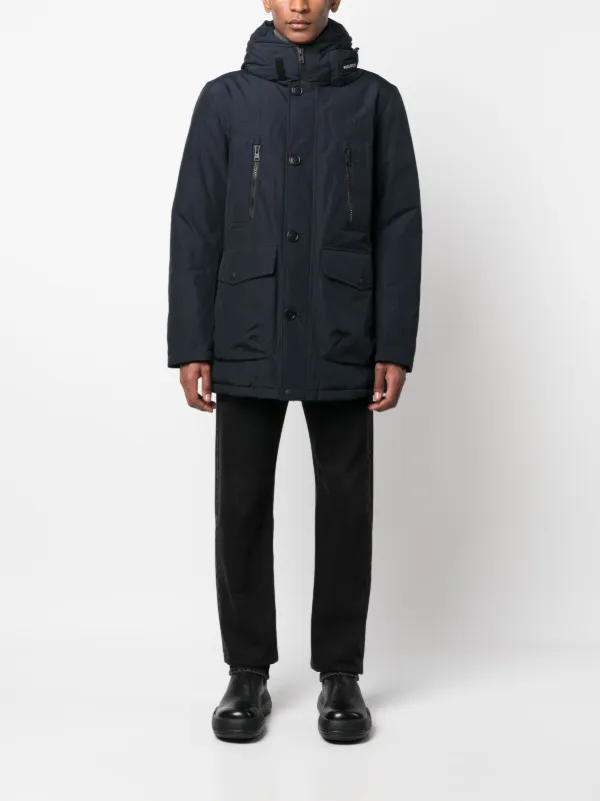 Woolrich フーデッド パデッドコート | ブルー | FARFETCH JP