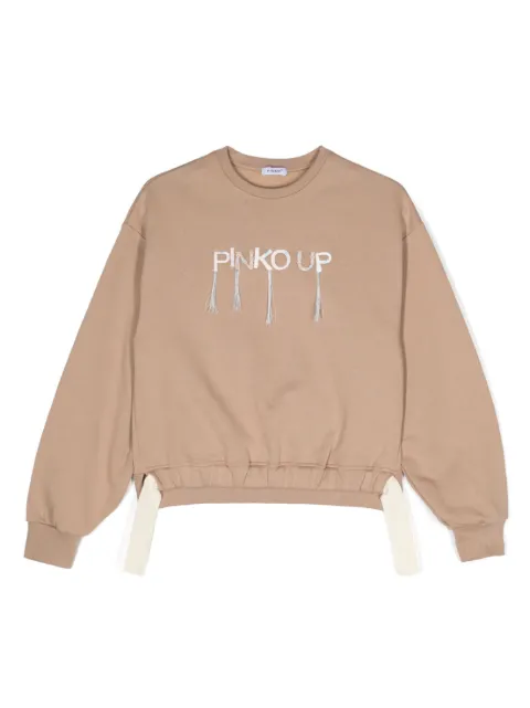 Pinko Kids Moletom com logo bordado