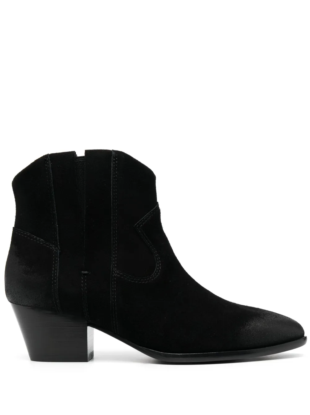 Ash 55mm slip-on leather ankle boots – Black