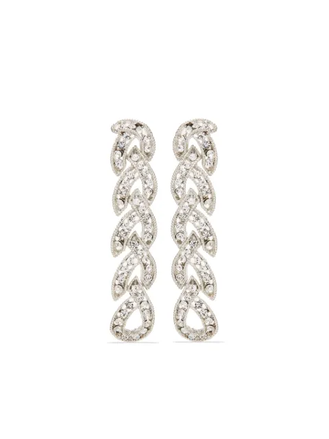 Oscar de la Renta braided crystal-embellished drop earrings