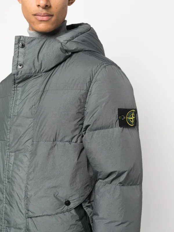 Stone island hooded discount coat