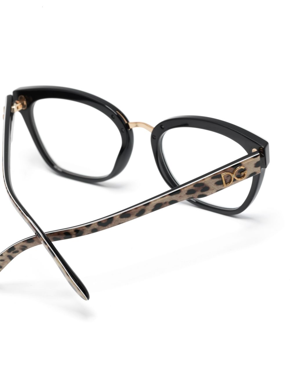 Dolce & Gabbana Eyewear Bril met gegraveerd logo Bruin