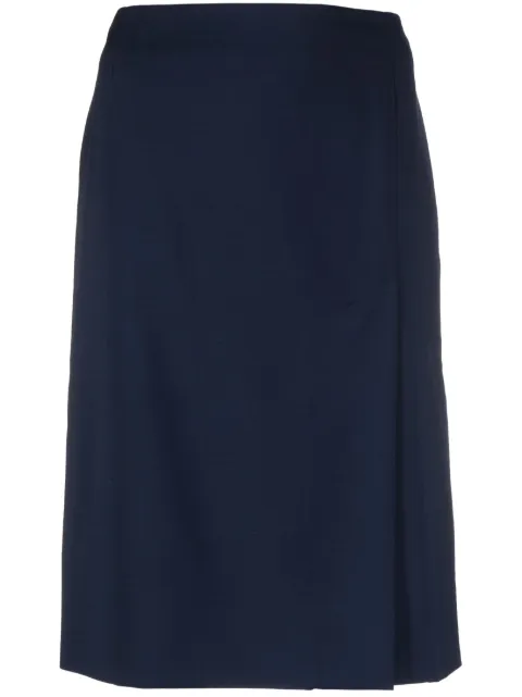 Max Mara slit-detail wool pencil skirt