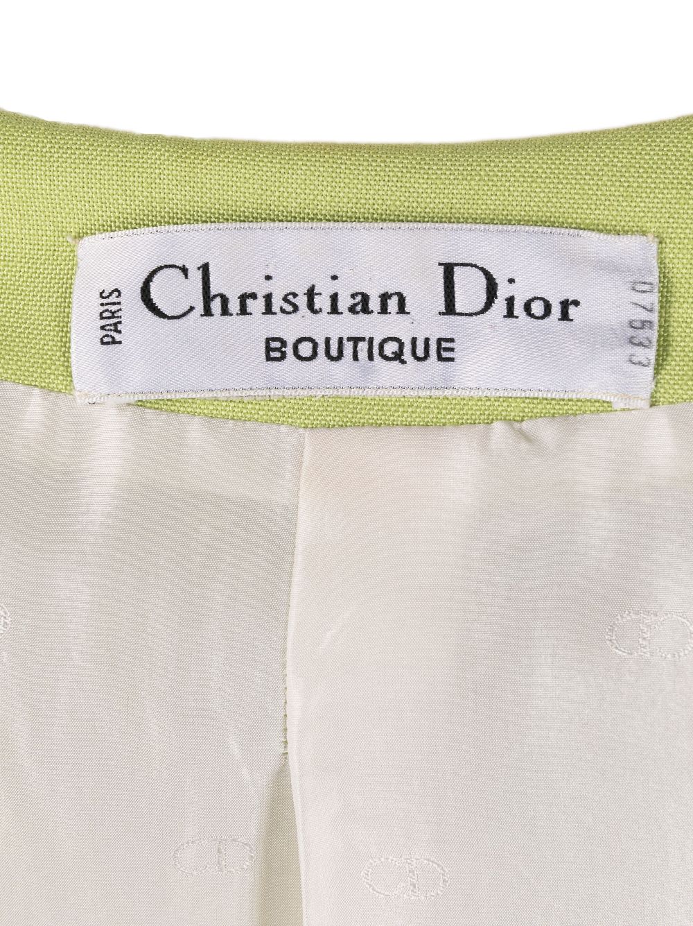 Christian Dior 1980s collarless open-front silk jacket Women