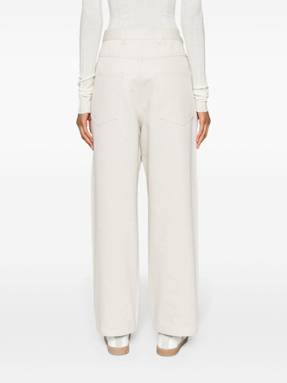 Shop Sofie D'hoore Peggy Cork Straight-leg Trousers In Neutrals