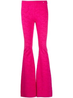 Versace Bell Bottom Flared Trousers ($536) ❤ liked on Polyvore