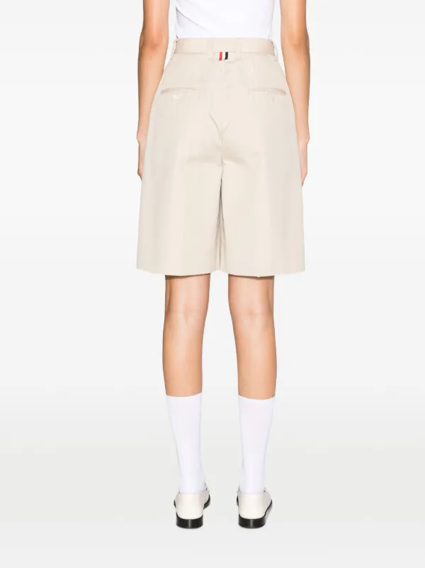 【送料&関税込】Thom Browne High-waisted Thigh-length Shorts Thom Browne high-waisted Tailored Shorts | Neutrals