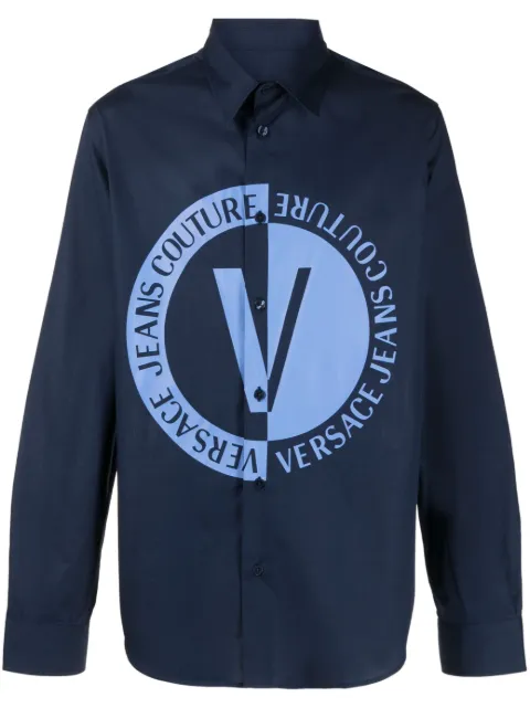 Versace Jeans Couture logo-print cotton shirt