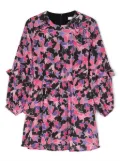 MSGM Kids star-print ruffled flared dress - Black