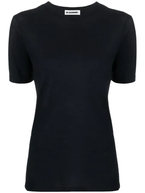 Jil Sander playera con logo estampado en el dobladillo