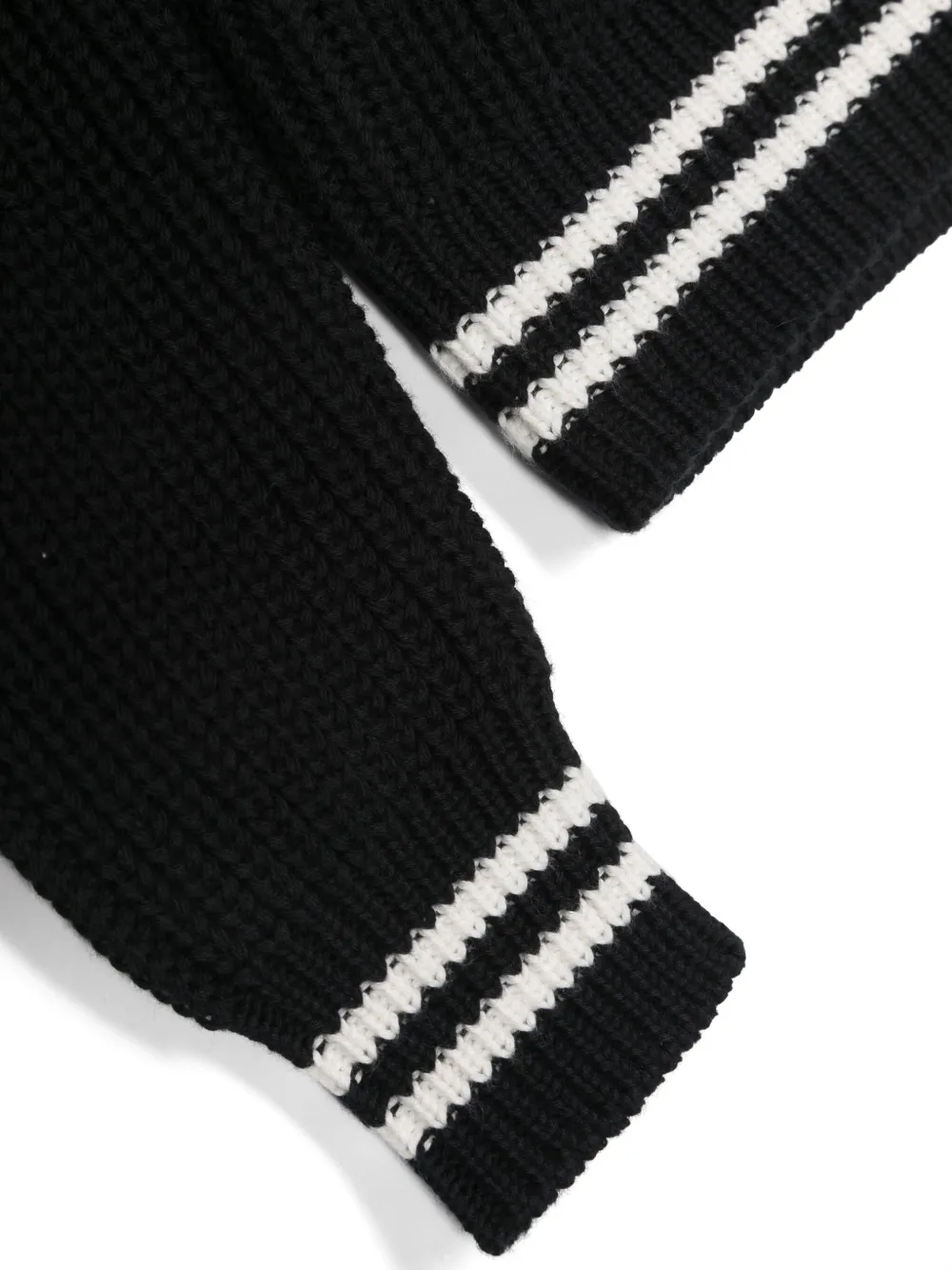 Shop Gcds Logo Intarsia-knit Cotton Jumper In Schwarz