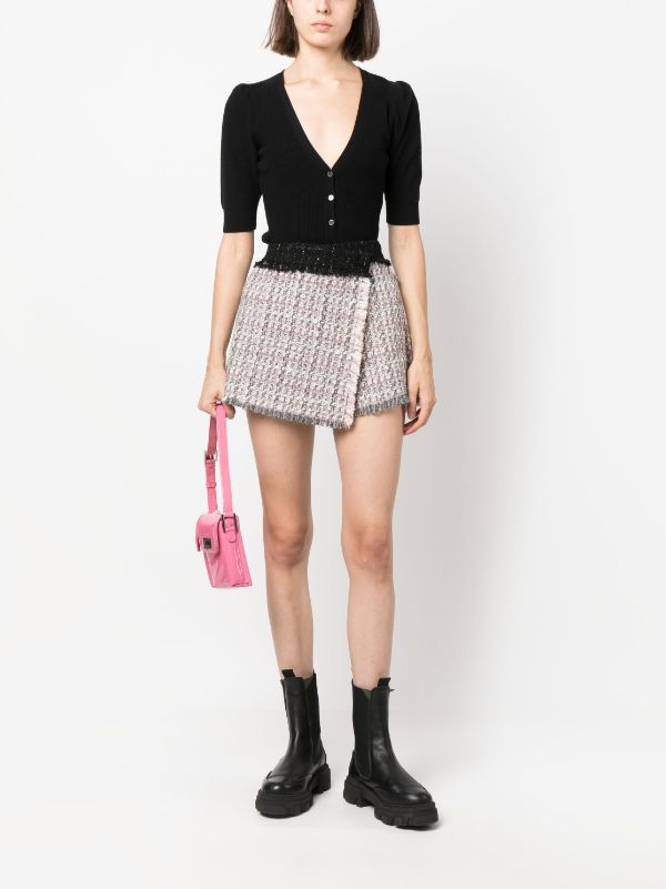 Lurex Tweed Mini Wrap Skirt - Women - Ready-to-Wear