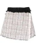 MSGM wrap-front tweed skorts - Grey