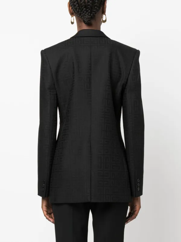 Givenchy 4G Jacquard Wool Blazer | Black | FARFETCH