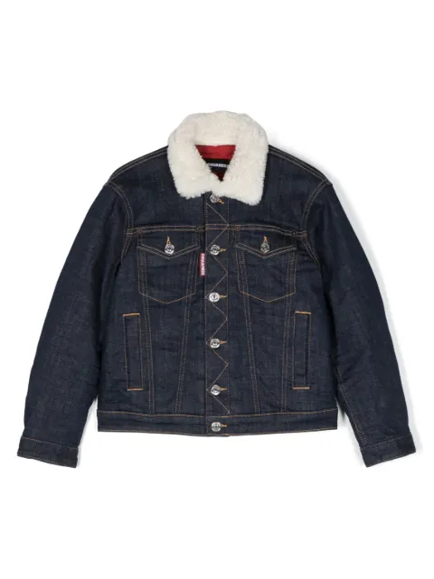 DSQUARED2 KIDS logo-print denim jacket