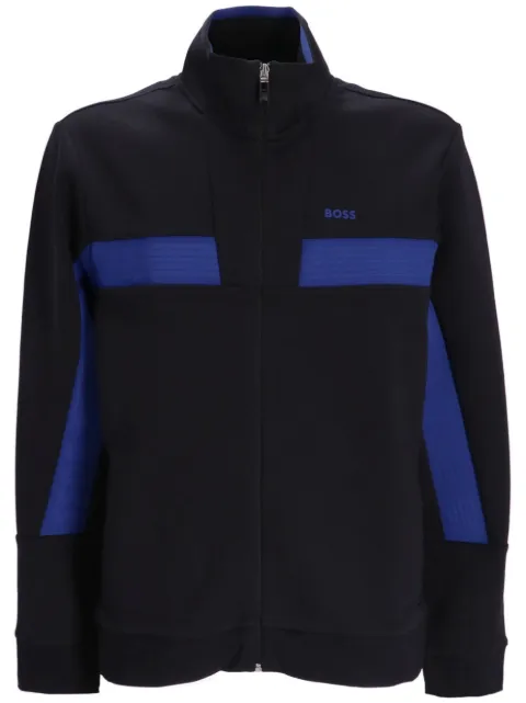 BOSS Jaqueta com zíper e logo 
