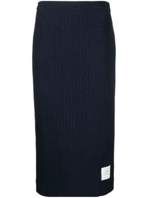 ★THOM BROWNE★メリノウールペンシルスカート Thom Browne ペンシルスカート通販 - FARFETCH