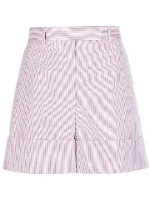 Thom Browne shorts de tiro alto a rayas
