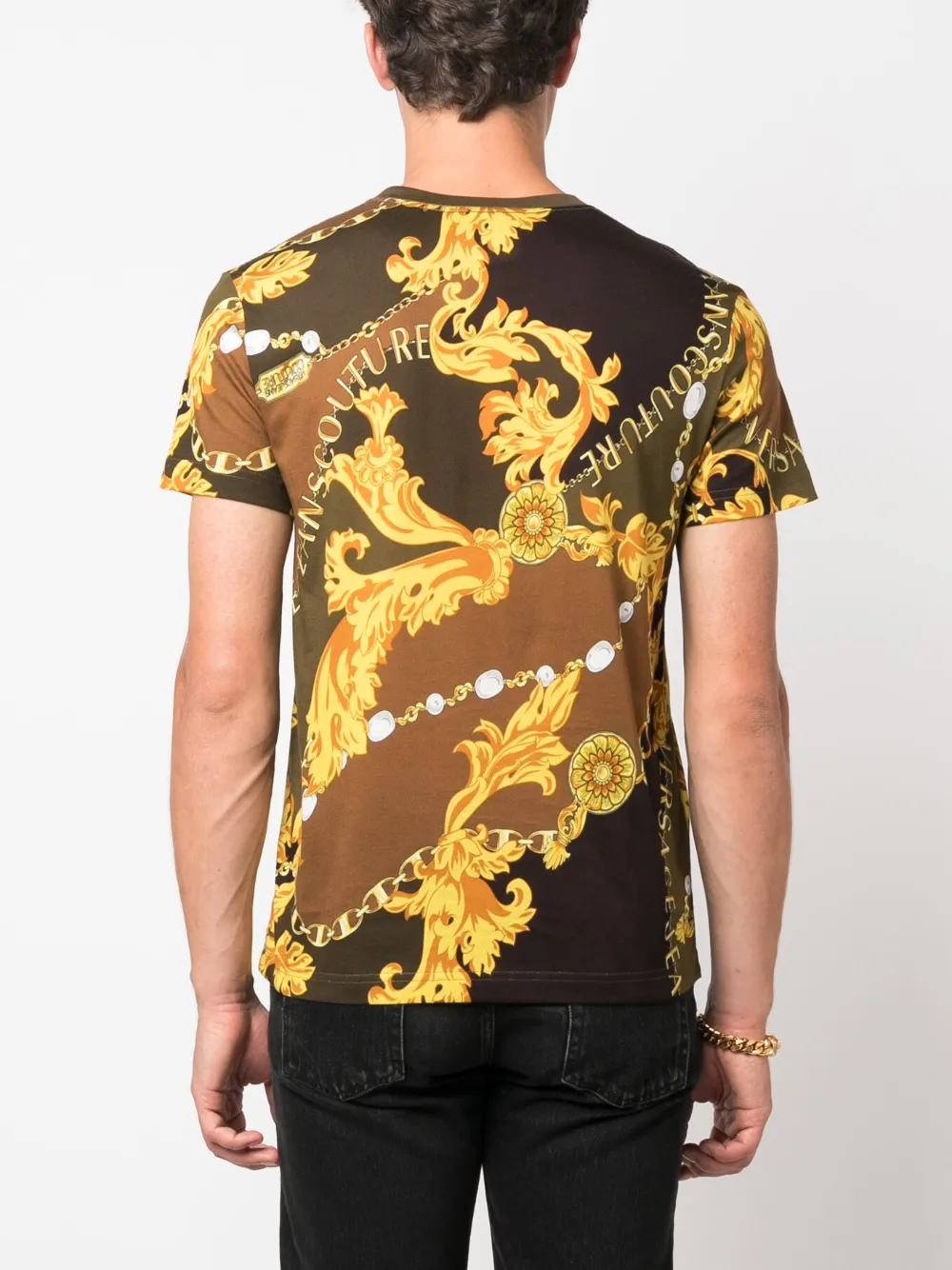 Versace Jeans Couture T-shirt met print Groen