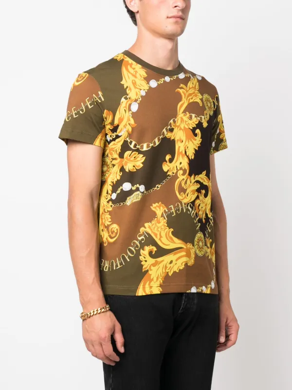 Versace Jeans Couture Chain Couture-print Cotton T-shirt