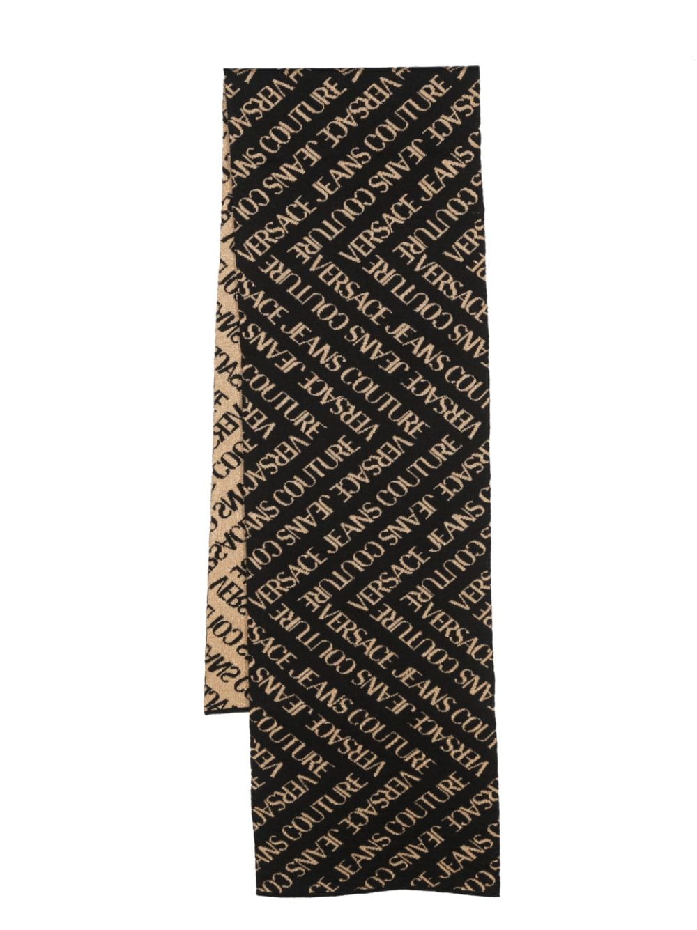 logo intarsia-knit scarf