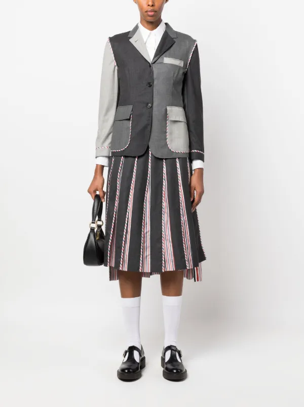 Thom Browne Unconstructed Funmix Wool Blazer | Grey | FARFETCH