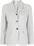 Thom Browne striped seersucker single-breasted blazer - Grey