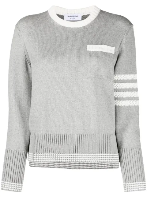 Thom Browne pull à détail 4 bandes signature