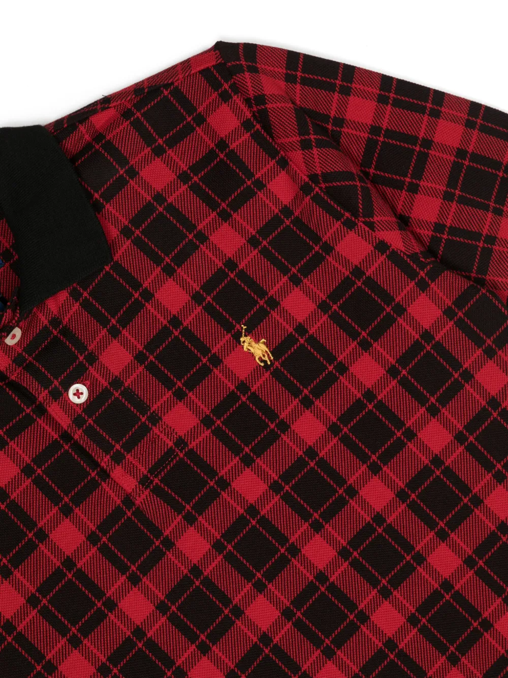 Shop Ralph Lauren Polo Pony Plaid Polo Shirt In Red