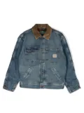 POLO RALPH LAUREN KIDS corduroy-collar denim jacket - Blue