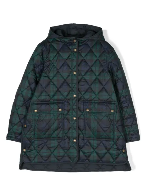 Ralph Lauren Kids check-print hooded jacket