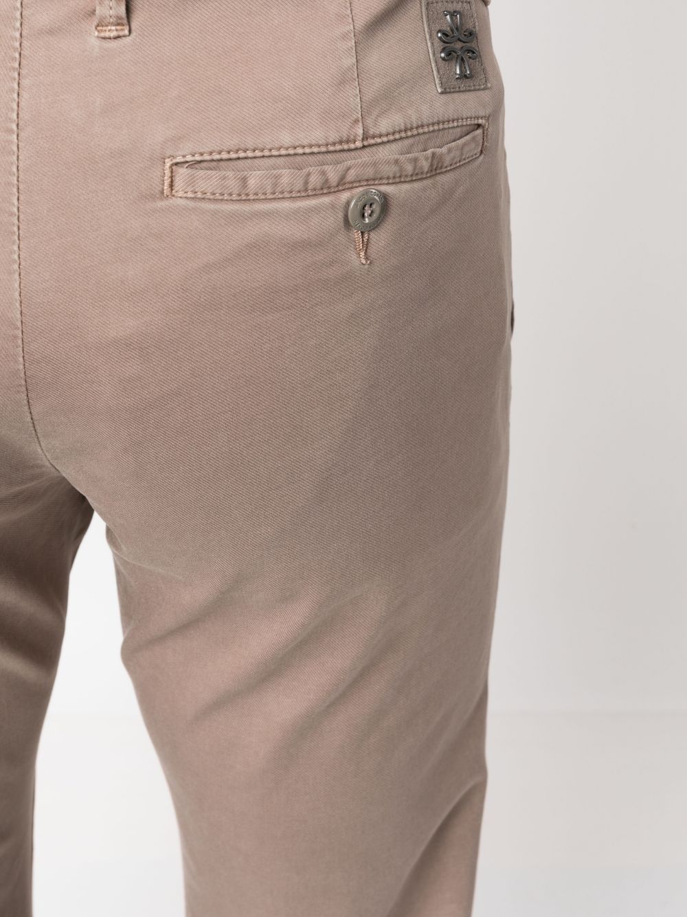 Shop Jacob Cohen Mid-rise Chino Trousers In Nude