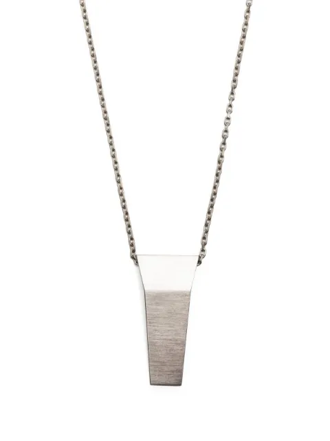 Rick Owens collar de cadena con logo grabado