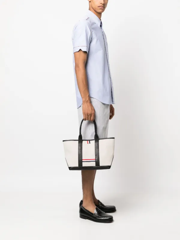 THOM BROWNE ☆ RWB ストライプ ディテール バッグ ♪【送料込】 Thom Browne RWB ストライプ バックパック | ブラック | FARFETCH JP