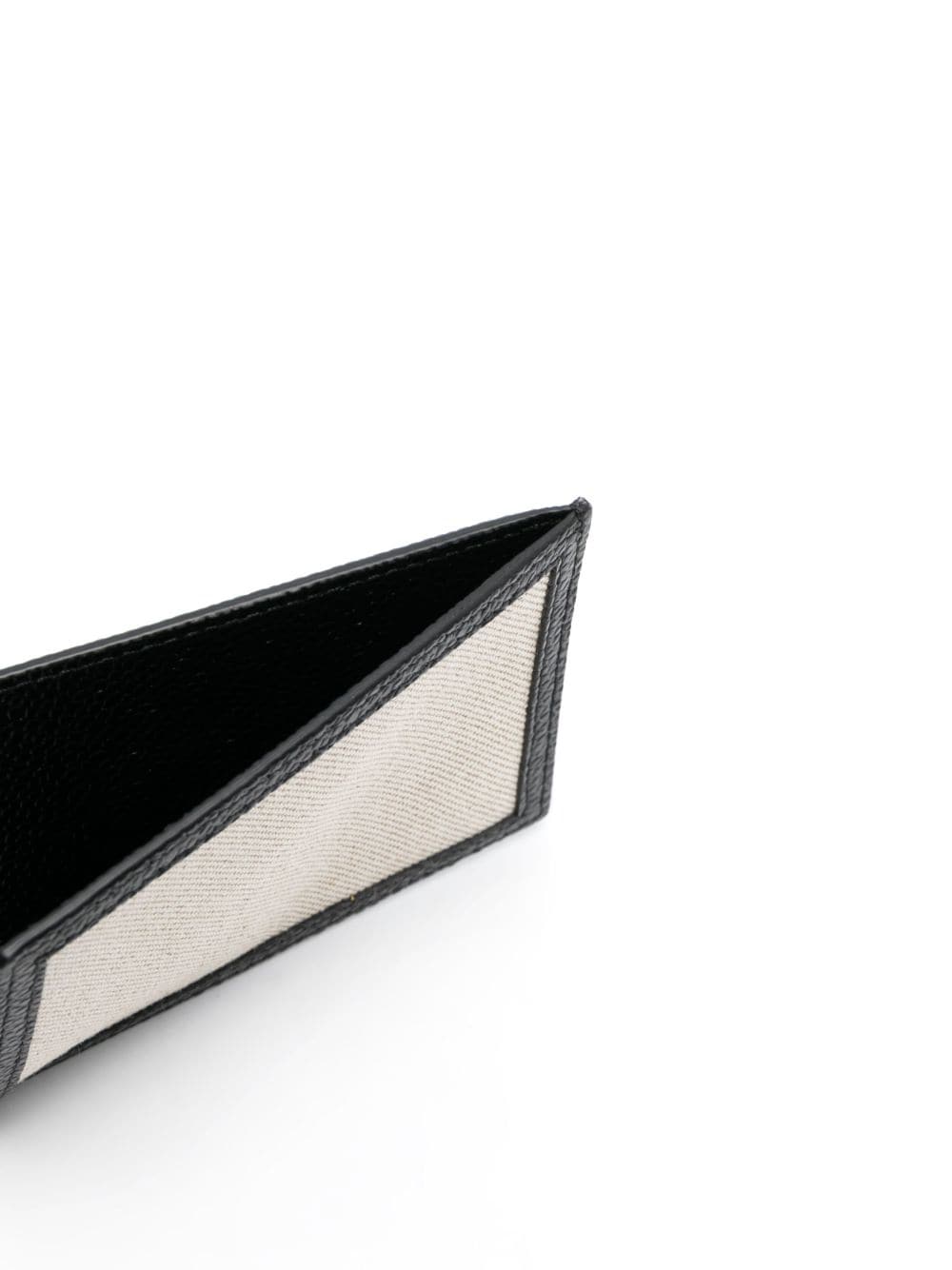 Shop Thom Browne Rwb-stripe Canvas Cardholder In Black