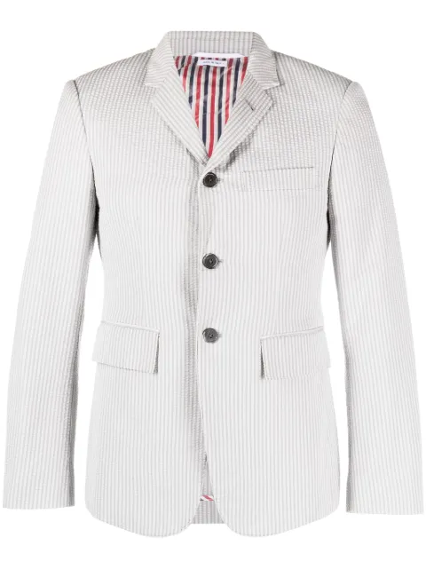 Thom Browne stripe-print seersucker cotton blazer