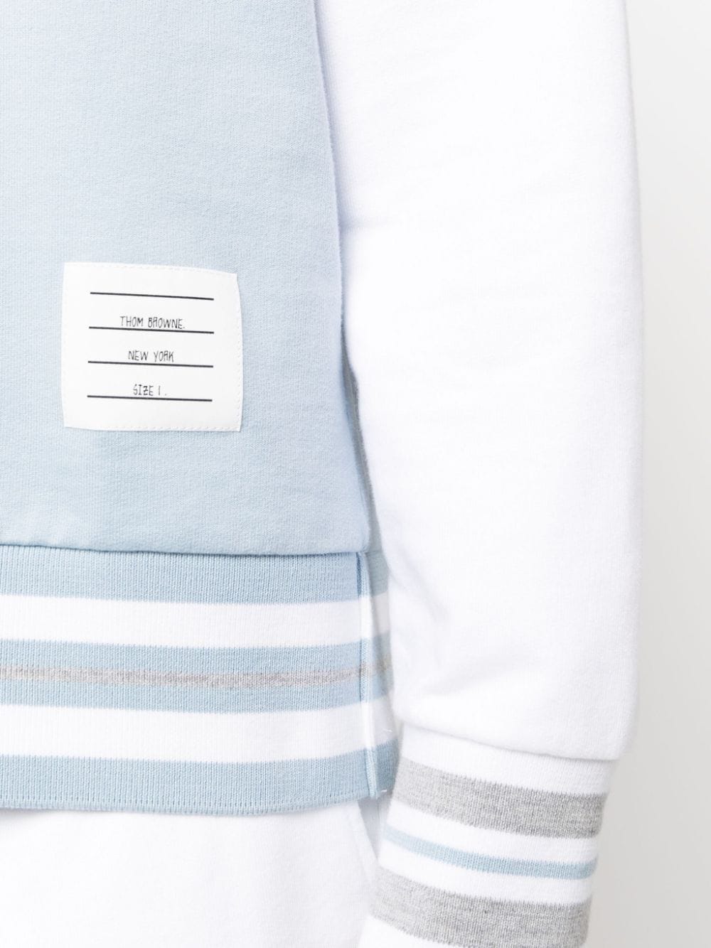 Shop Thom Browne Funmix Colour-block Cotton Sweatshirt In White