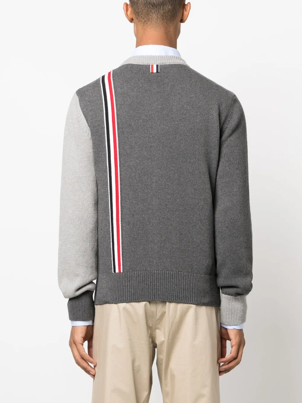 Thom Browne Intarsia trui Grijs