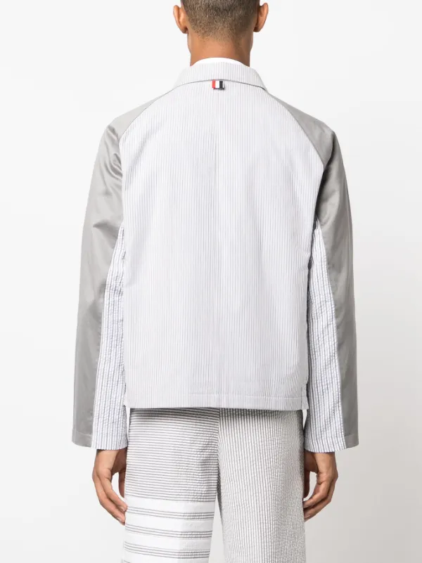 Thom Browne ストライプ シアサッカージャケット | グレー | FARFETCH JP