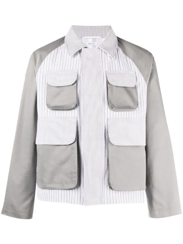 Thom Browne ストライプ シアサッカージャケット | グレー | FARFETCH JP