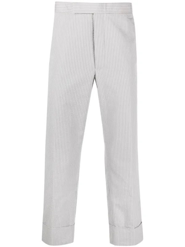 THOM BROWNE ストライプパンツ サイズ00 Thom Browne ストライプ テーラードパンツ | グレー | FARFETCH JP