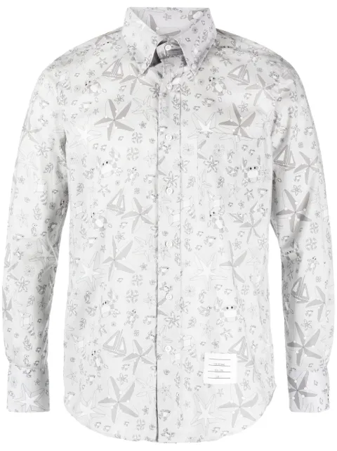 Thom Browne printed cotton shirt