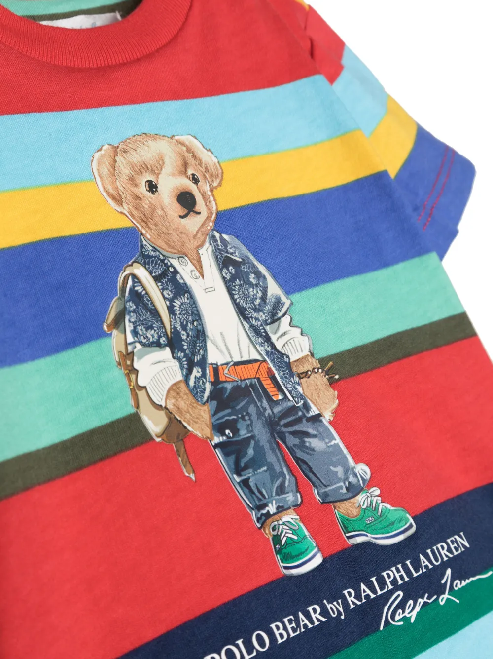 Ralph Lauren Kids Polo Bear ストライプ Tシャツ - Farfetch