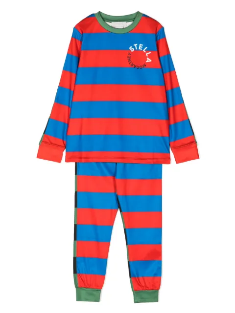 Stella McCartney Kids stripe-print long-sleeve tracksuit set