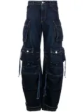 The Attico Fern wide-leg cargo jeans - Blue
