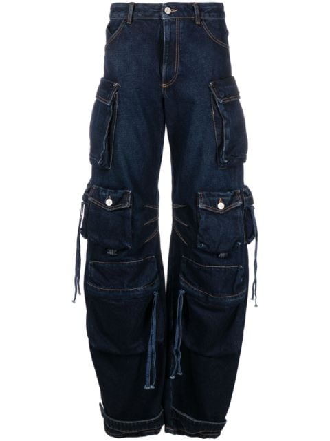 The Attico Fern wide-leg cargo jeans